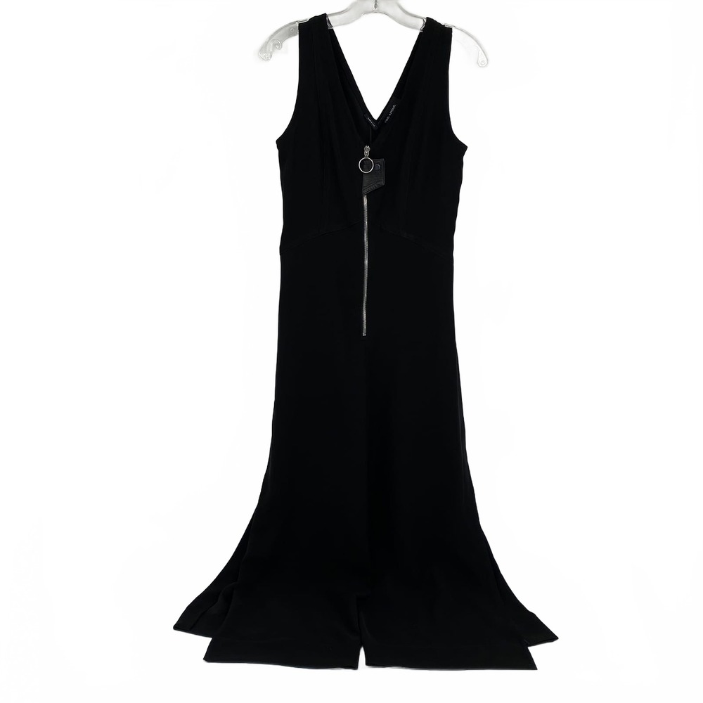 Yigal Azrouel Black Sleeveless Zipper Front Jumpsuit | Regular Size 6